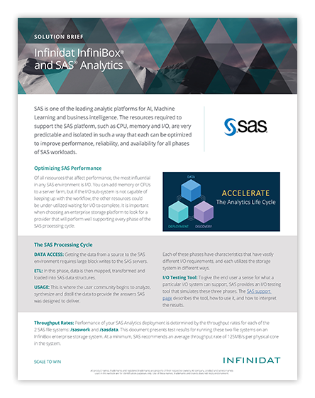Infinidat for SAS Analytics